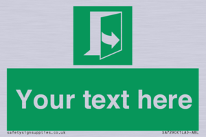 Custom sign safe condition door opens pulling left hand side